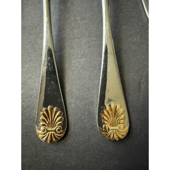 Supreme By Towle Flatware Stainless Steel Gold Accent Tableware Serving Set (22) - Picture 6 of 7